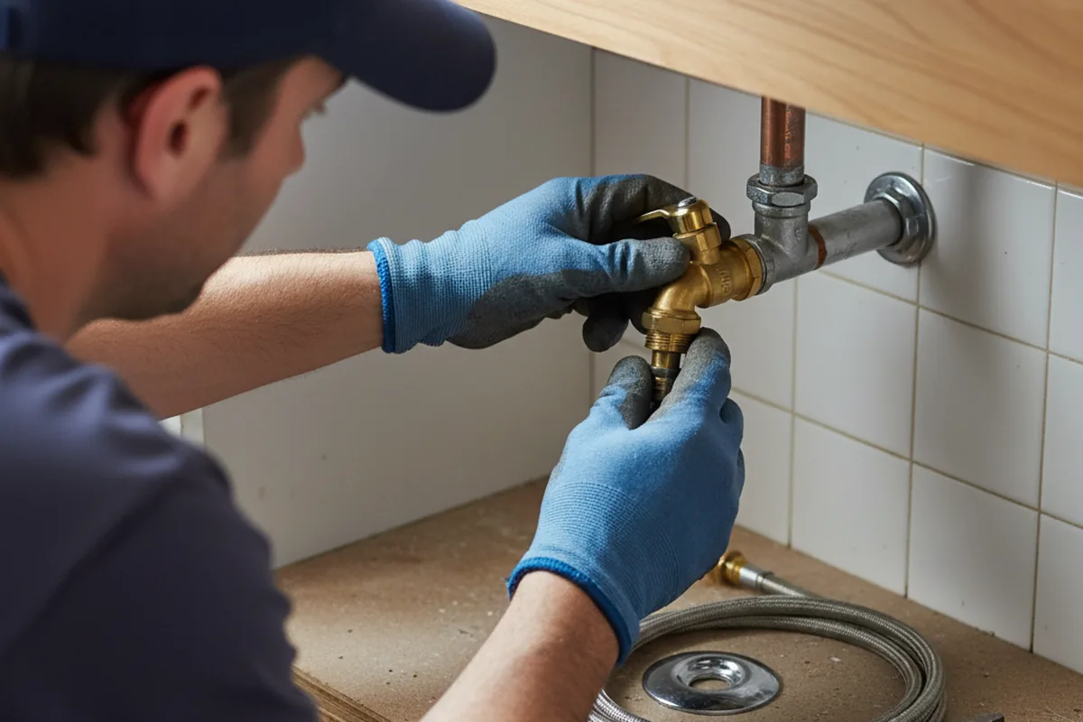 Shutoff valve and fitting work during Emergency Plumbing in Venice